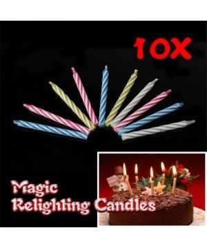 20pcs Funny Magic Trick Relighting Candle Birthday Cake Decors Party Joke Xmas Gift - CI184Z0ONDO $4.30 Birthday Candles