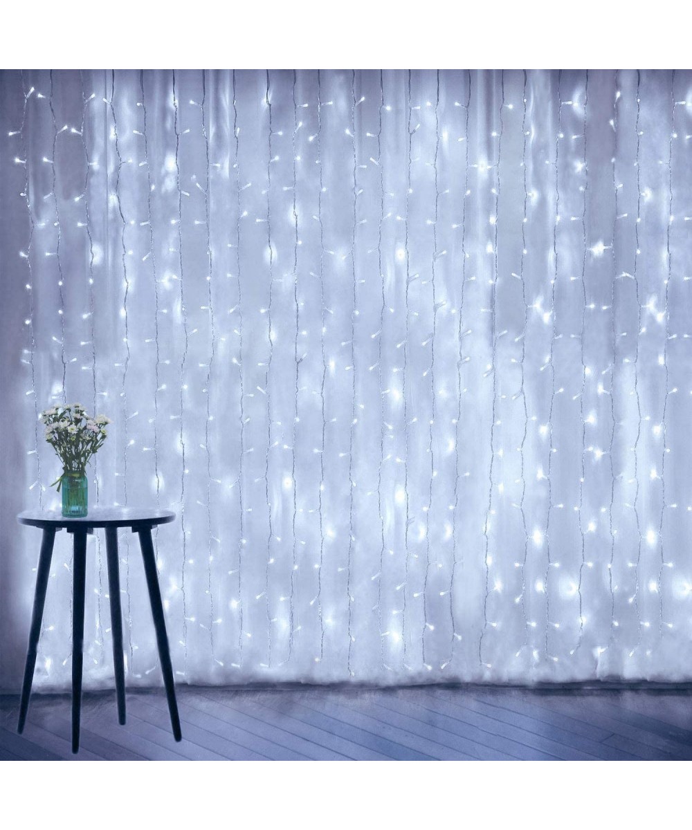 Curtain String Lights- Window Fairy LED Icicle Xmas Lights for Wedding Party Garden Room Outdoor Indoor Wall Decorations(Cool...
