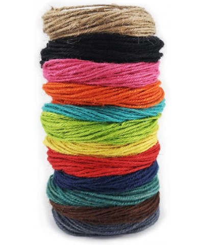 2mm Soft Jute Twine Cord String 12 Assorted Coloured Variety Pack for Artworks and Crafts- Gift Wrapping- Picture Display and...