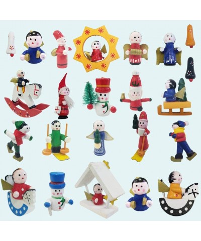 Advent Calendar 2020 kids -Wooden Charms Unique Style 24 Wood Ornament Figures Amusing Christmas Countdown - Fun Learning for...