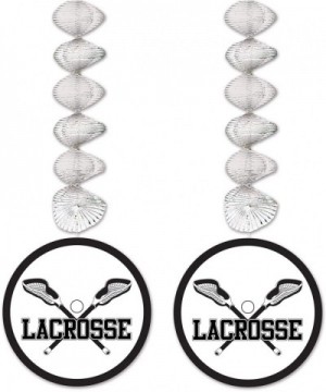 Lacrosse Danglers- 30-Inch- Silver/Black/White - CQ11VO1CNAF $7.30 Streamers