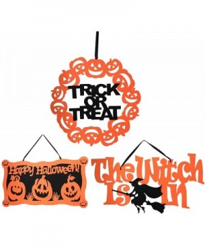 Halloween Signs for Home Office Door Wall Decorations - Happy Halloween & Trick Or Treat Sign Decor - Halloween hanging Decor...