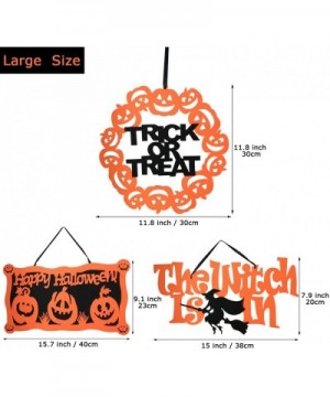 Halloween Signs for Home Office Door Wall Decorations - Happy Halloween & Trick Or Treat Sign Decor - Halloween hanging Decor...