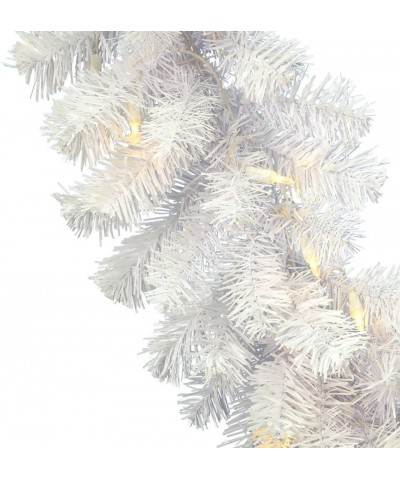 9' x 12" Crystal White Garland with 50 Multi-colored LED lights - Multi-colored Led Lights - CM11553Z5IL $33.35 Garlands