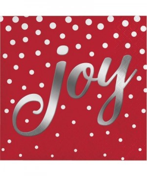 16-Count Beverage Paper Napkins- Holiday Sparkle and Shine Red - Holiday Sparkle & Shine Red - C11839EHLWT $5.31 Tableware