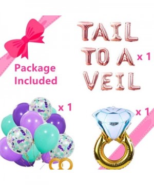 Set of 17 Tail to a Veil Balloons Tail to a Veil Banner Trading Tail for Veil Banner Mermaid Bachelorette Party Mermaid Bache...