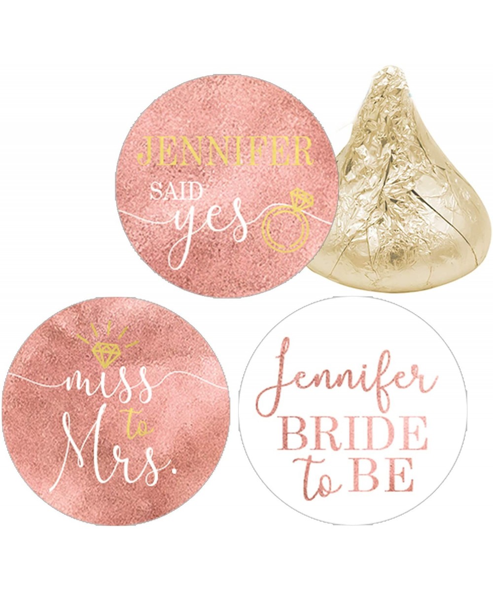 Personalized Bridal Shower Party Favor Stickers - 180 Labels (Rose) - Rose - CN19DG6QHNK $8.26 Favors