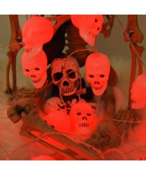 Halloween Skeleton Skull String Lights- 8 Modes 30 LED Halloween Decorations Lights Battery Operated for Indoor & Outdoor Hal...