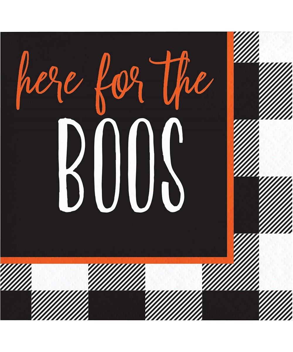 Here for The Boos Halloween Beverage Napkins- 48 ct - C91997K6KW2 $9.50 Tableware