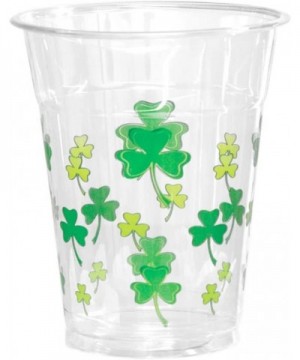 Soft Plastic Printed Party Cups- Shamrocks/Clovers- 12 oz- 40-Count - CY196C2GQD8 $12.89 Tableware