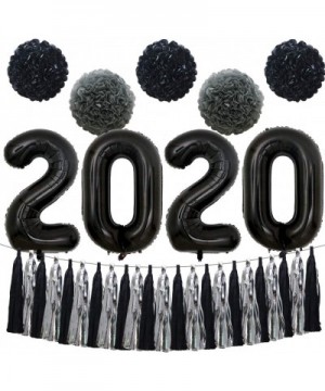 2020 New Years Eve Party Decorations Kit- Graduation Anniversary Wedding Ceremony Party Supplies with 40inch Black 2020 Ballo...