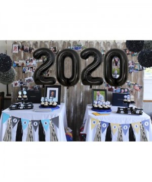 2020 New Years Eve Party Decorations Kit- Graduation Anniversary Wedding Ceremony Party Supplies with 40inch Black 2020 Ballo...