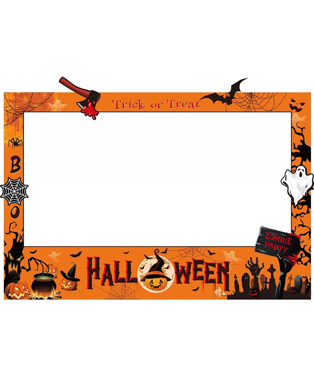 Halloween Photo Frame Large Size Trick or Treat Photo Frame Decorations Selfie Photo Booth Picture Frame Halloween Booth Prop...