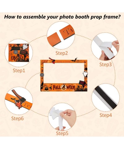 Halloween Photo Frame Large Size Trick or Treat Photo Frame Decorations Selfie Photo Booth Picture Frame Halloween Booth Prop...