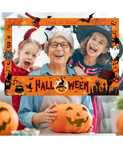 Halloween Photo Frame Large Size Trick or Treat Photo Frame Decorations Selfie Photo Booth Picture Frame Halloween Booth Prop...