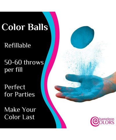 Color Balls- 10 Pre-filled and Refillable Color Powder Balls- Holi Color Powder Fun For 6-10 People- Color War Powder Supplie...