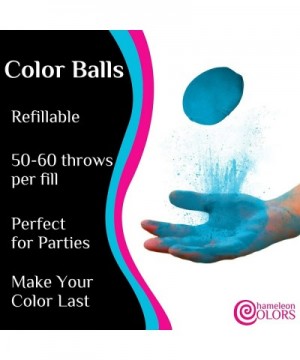 Color Balls- 10 Pre-filled and Refillable Color Powder Balls- Holi Color Powder Fun For 6-10 People- Color War Powder Supplie...