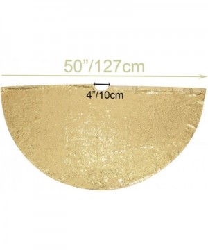 Sequin Christmas Tree Skirt 50" Gold - Gold - C618YMEUMAM $8.88 Tree Skirts