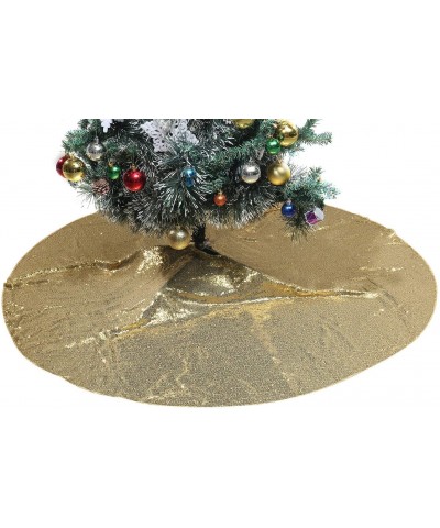 Sequin Christmas Tree Skirt 50" Gold - Gold - C618YMEUMAM $8.88 Tree Skirts