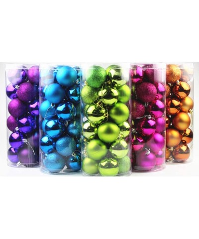 24Pcs Christmas Balls Ornaments Shatterproof Christmas Decorations Tree Balls for Xmas Christmas Tree 10 Style Shatterproof D...