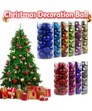 24Pcs Christmas Balls Ornaments Shatterproof Christmas Decorations Tree Balls for Xmas Christmas Tree 10 Style Shatterproof D...