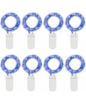 8 Pack Blue 7.2ft 20 Led Fairy Lights Battery Operated Starry String Light Firefly Lights for Costume Wedding Bedroom Hallowe...