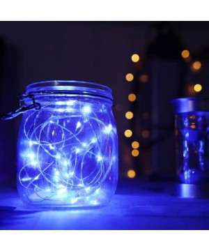 8 Pack Blue 7.2ft 20 Led Fairy Lights Battery Operated Starry String Light Firefly Lights for Costume Wedding Bedroom Hallowe...