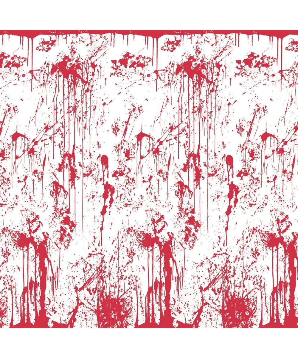 Bloody Wall Backdrop- 4 Feet by 30 Feet - Red/White - CS114OU8TUR $9.40 Streamers