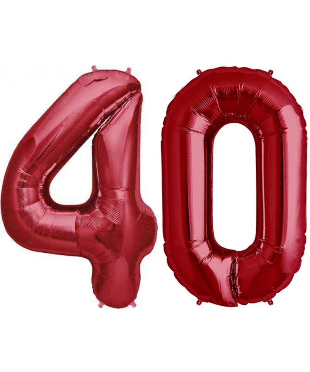 Red Number 40 Balloons- 40 Inch - Red Number 40 - C518I4I2AKQ $8.00 Balloons