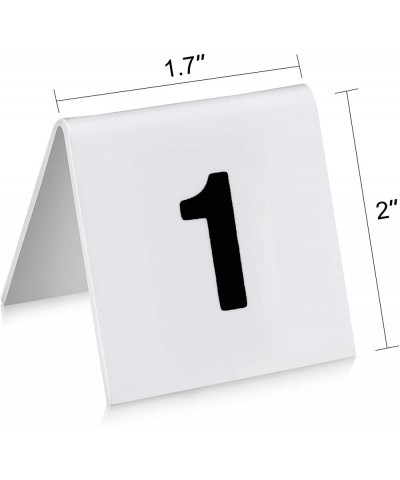 26757 Double Side Plastic Table Number Card- 1-25- 1.7" x 2" Inch- White - CT11CINNFHJ $25.48 Place Cards & Place Card Holders