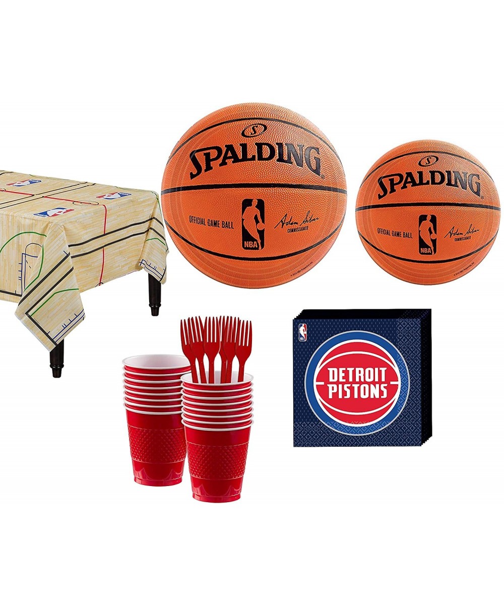 Detroit Pistons Party Kit 16 Guests- Includes Table Cover- Plates- Napkins and More - Detroit Pistons - CG18R4097W8 $16.56 Pa...