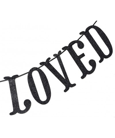 13 Years Loved Banner for 13th Birthday/Anniversary Party Decoration Sign Bunting (Black Glitter) - CN18H7M5IW9 $5.39 Banners...