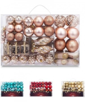 90ct Christmas Ball Assorted Pendant Shatterproof Ball Ornament Set Seasonal Decorations with Reusable Hand-Help Gift Boxes I...