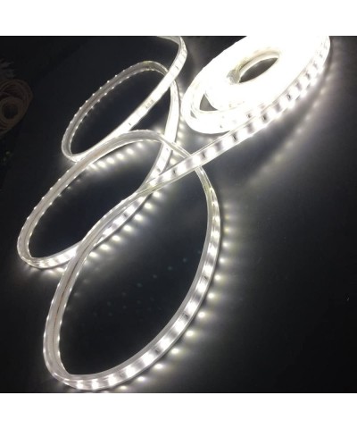 110V LED Strip Light Waterproof LED Rope Lights 120V LED Tape Light SMD 2835 16.4 Ft (5M) 300leds 60leds/m White Lights- Idea...