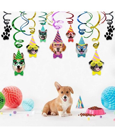 Dog Faces Birthday Swirl Hanging - Dog Birthday Theme Party Bunting Decoration Party Supplies 30Ct - C218XAEK7AG $9.81 Party ...