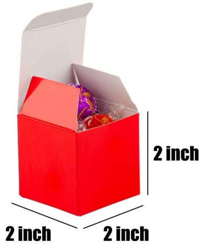 Red Candy Boxes 2 x 2 x 2 Inch Small Mini Favor Boxes-350gsm-Pack of 50 - Red - CP19200Q8RE $6.95 Favors