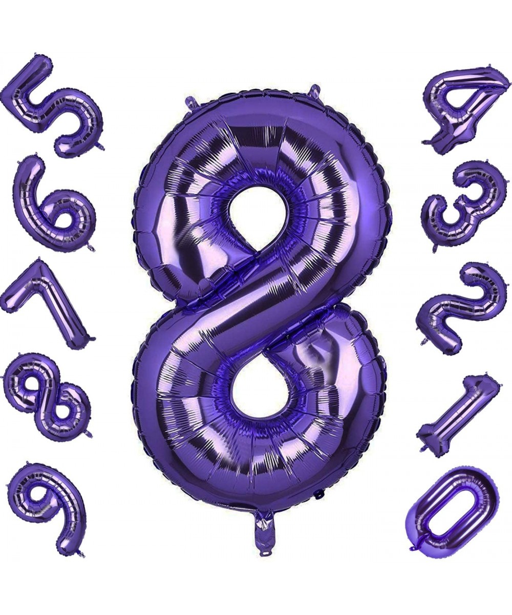 40 Inch Number Balloons Purple Number 8 Helium Foil Birthday Party Decorations Digit Balloons - Number 8 Balloon - C718UQ6ZS3...