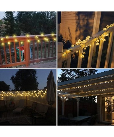 Halloween Pumpkin String Lights Decorations- 15ft 30 LED Fairy String Lights Battery Powered Indoor Outdoor- Waterproof 2 Mod...