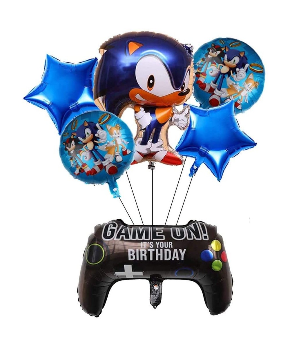 6PCS Sonic the Hedgehog Balloons Party Supplies for Kids Baby Shower Birthday Party Decorations - CL199QLRYKL $8.04 Balloons