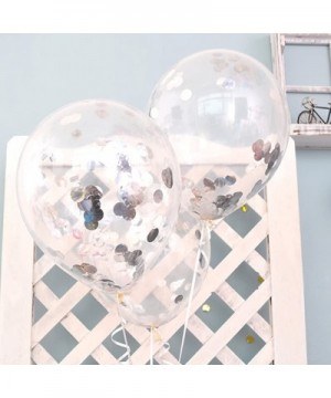 12" Clear Balloons Prefilled with 2.5cm Silver Confetti for Wedding Birthday Grad Party Chirstmas Decorations (Pack of 12) - ...