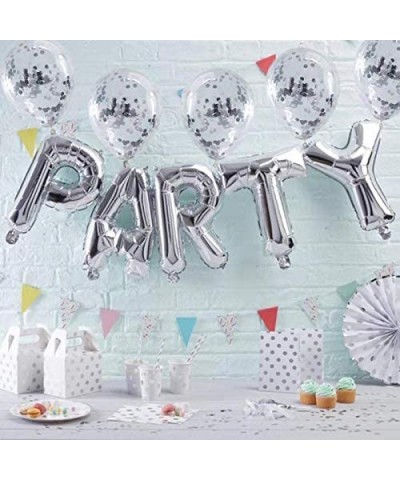 12" Clear Balloons Prefilled with 2.5cm Silver Confetti for Wedding Birthday Grad Party Chirstmas Decorations (Pack of 12) - ...