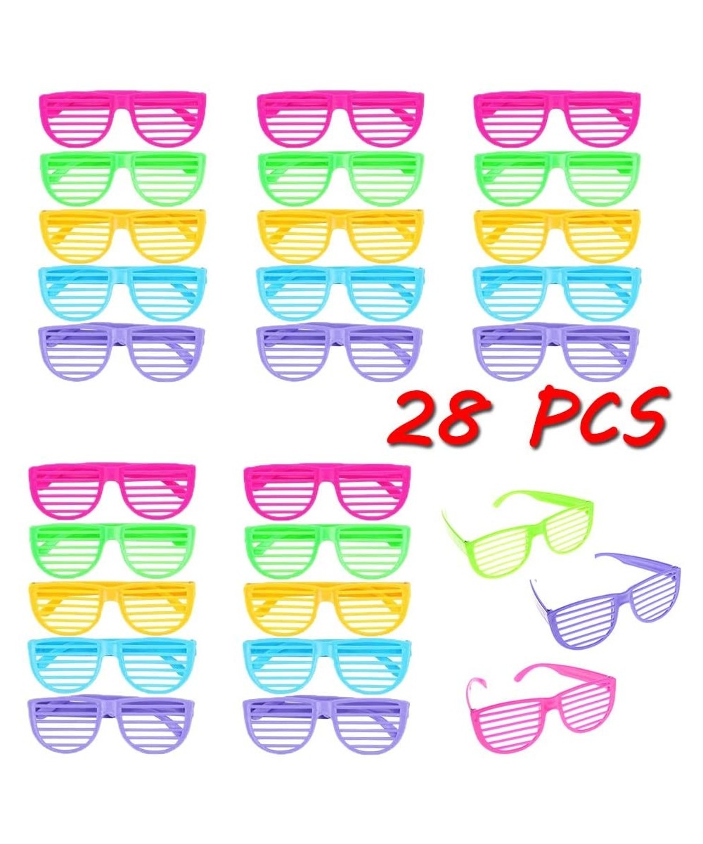 28PCS Shutter Shading Glasse-Kids Plastic Shutter Shades Glasses Shades Sunglasses Eyewear for Party Favours-Novelty Fancy Dr...