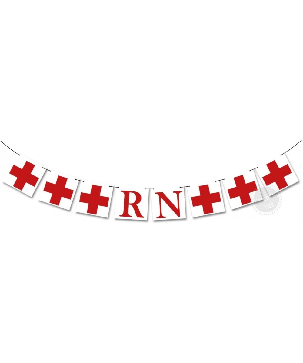 2020 RN Banner- Nurse Congrats Decorations-Nurse Graduation Decorations - Nursing Graduation for Party - Red and White Gradut...