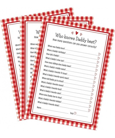 BBQ Baby-Q Who Knows Daddy Best Coed Baby Shower Game - 24 count - CU195UDE87W $10.11 Party Games & Activities