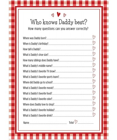 BBQ Baby-Q Who Knows Daddy Best Coed Baby Shower Game - 24 count - CU195UDE87W $10.11 Party Games & Activities