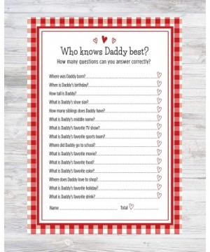 BBQ Baby-Q Who Knows Daddy Best Coed Baby Shower Game - 24 count - CU195UDE87W $10.11 Party Games & Activities