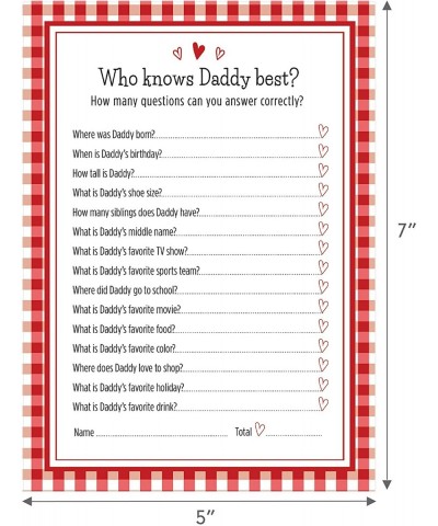 BBQ Baby-Q Who Knows Daddy Best Coed Baby Shower Game - 24 count - CU195UDE87W $10.11 Party Games & Activities