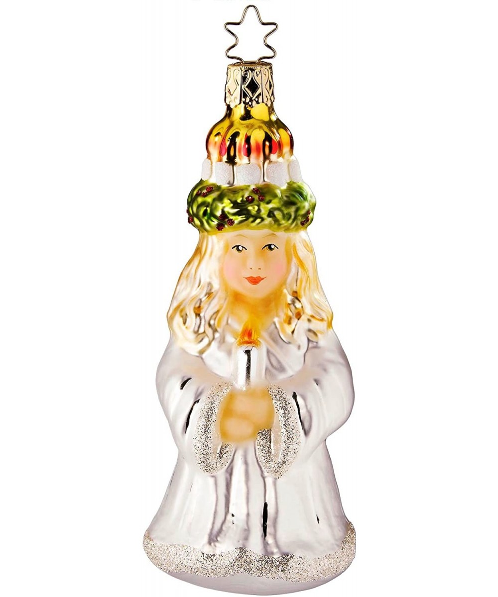 Traditional Santa Lucia 1-183-09 IGM German Glass Christmas Ornament - CK11HXUPI3B $46.23 Ornaments