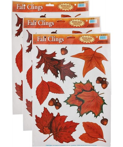 Fall Leaf Glass Clings Decorations Party Accessory Pkg/3 - Not Applicable - CQ1278KJN81 $5.65 Favors