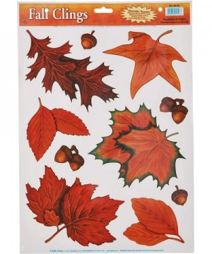 Fall Leaf Glass Clings Decorations Party Accessory Pkg/3 - Not Applicable - CQ1278KJN81 $5.65 Favors